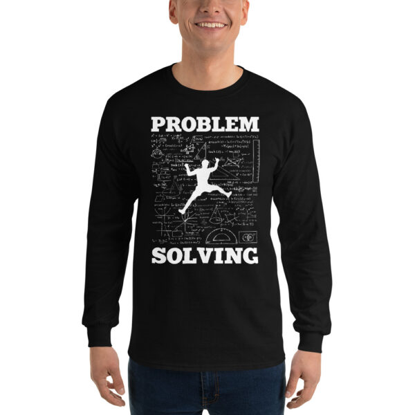 Problem Solving Climber Rock Climbing Bouldering Pun - Funny Men’s Long Sleeve Shirt