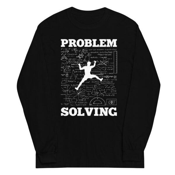 Problem Solving Climber Rock Climbing Bouldering Pun - Funny Men’s Long Sleeve Shirt - Image 3