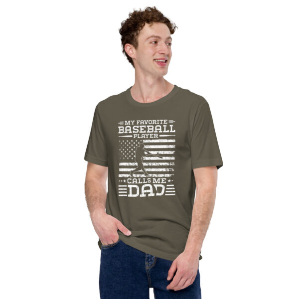 My Favorite Baseball Player Calls Me Dad Flag USA - Unisex t-shirt - Image 34