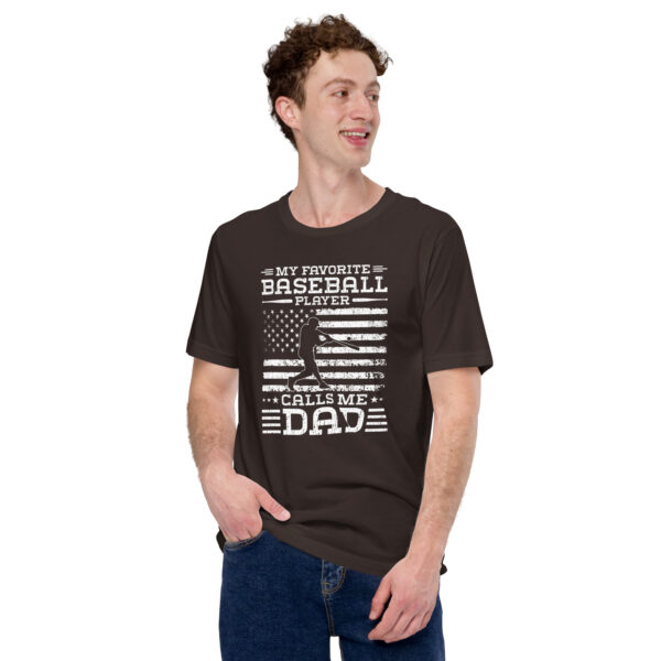 My Favorite Baseball Player Calls Me Dad Flag USA - Unisex t-shirt - Image 16