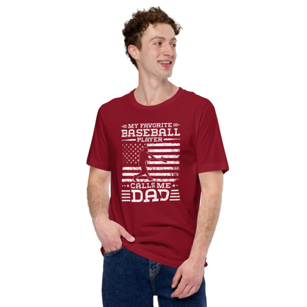 My Favorite Baseball Player Calls Me Dad Flag USA - Unisex t-shirt - Image 13