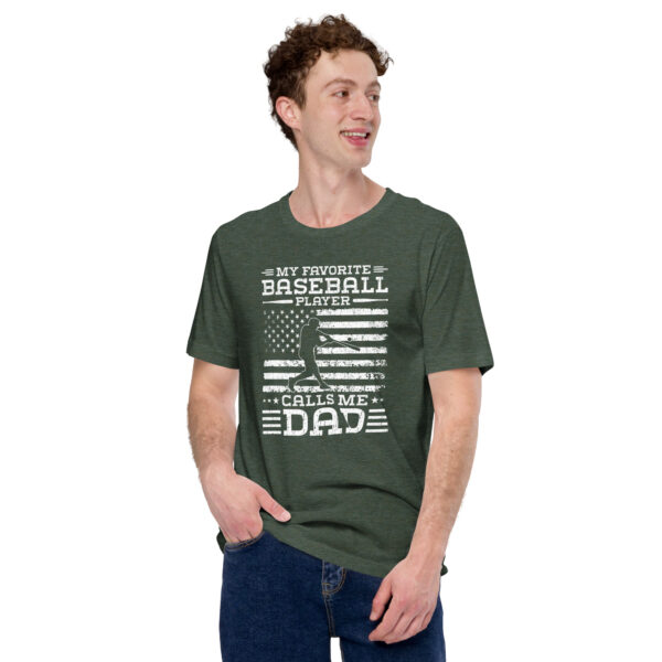 My Favorite Baseball Player Calls Me Dad Flag USA - Unisex t-shirt - Image 25