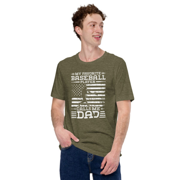 My Favorite Baseball Player Calls Me Dad Flag USA - Unisex t-shirt - Image 33