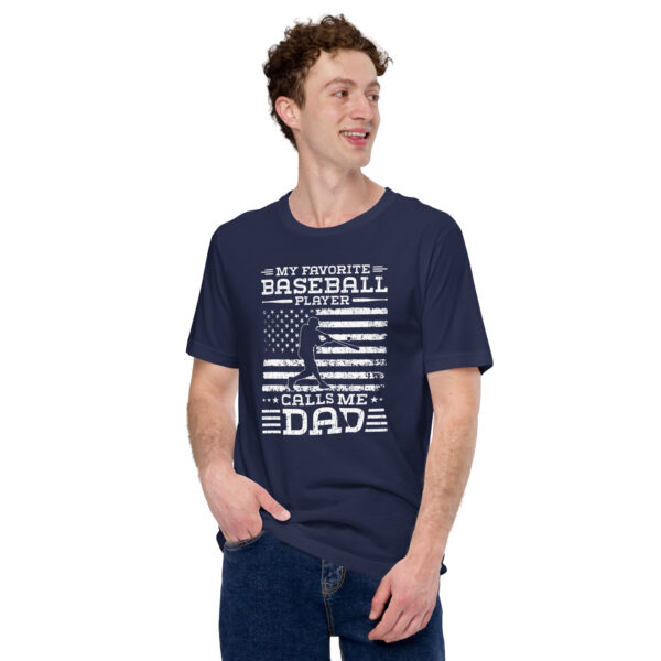 My Favorite Baseball Player Calls Me Dad Flag USA - Unisex t-shirt - Image 10