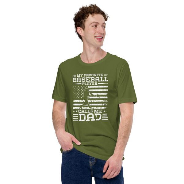 My Favorite Baseball Player Calls Me Dad Flag USA - Unisex t-shirt - Image 37