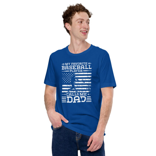 My Favorite Baseball Player Calls Me Dad Flag USA - Unisex t-shirt - Image 22